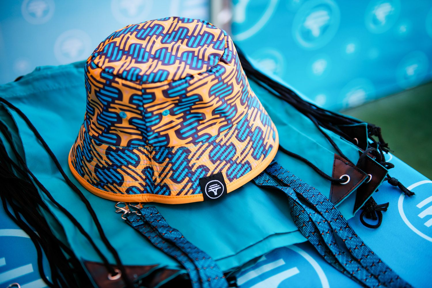 Table display of FNB event merchandise.