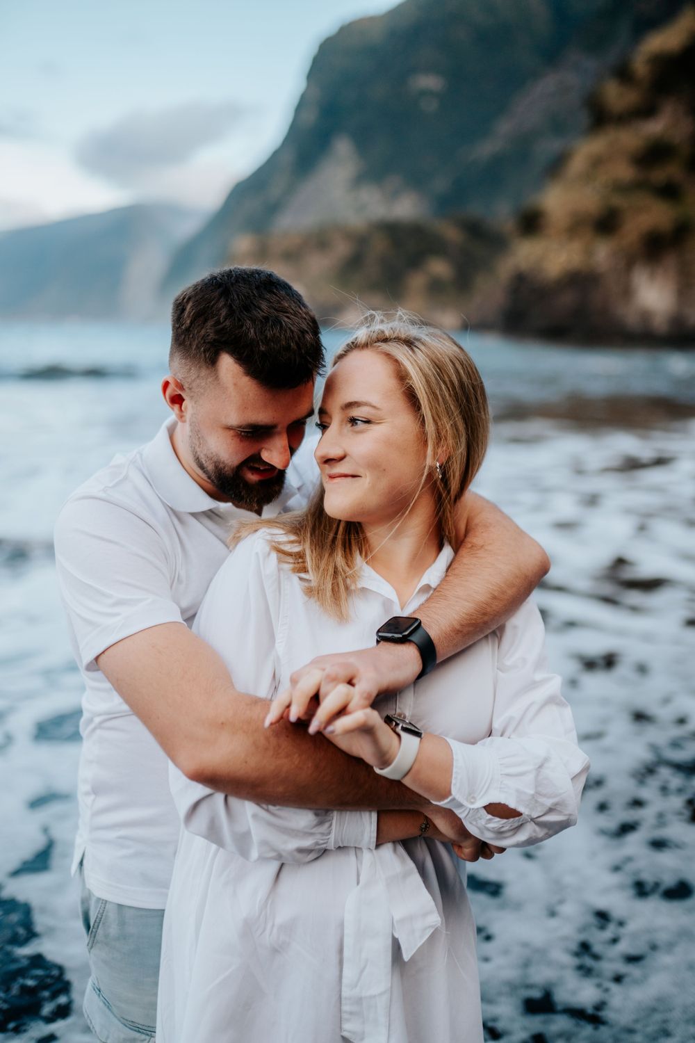 Romantické párové focení u moře na Madeiře, foceno fotografem Lukášem Vavřincem