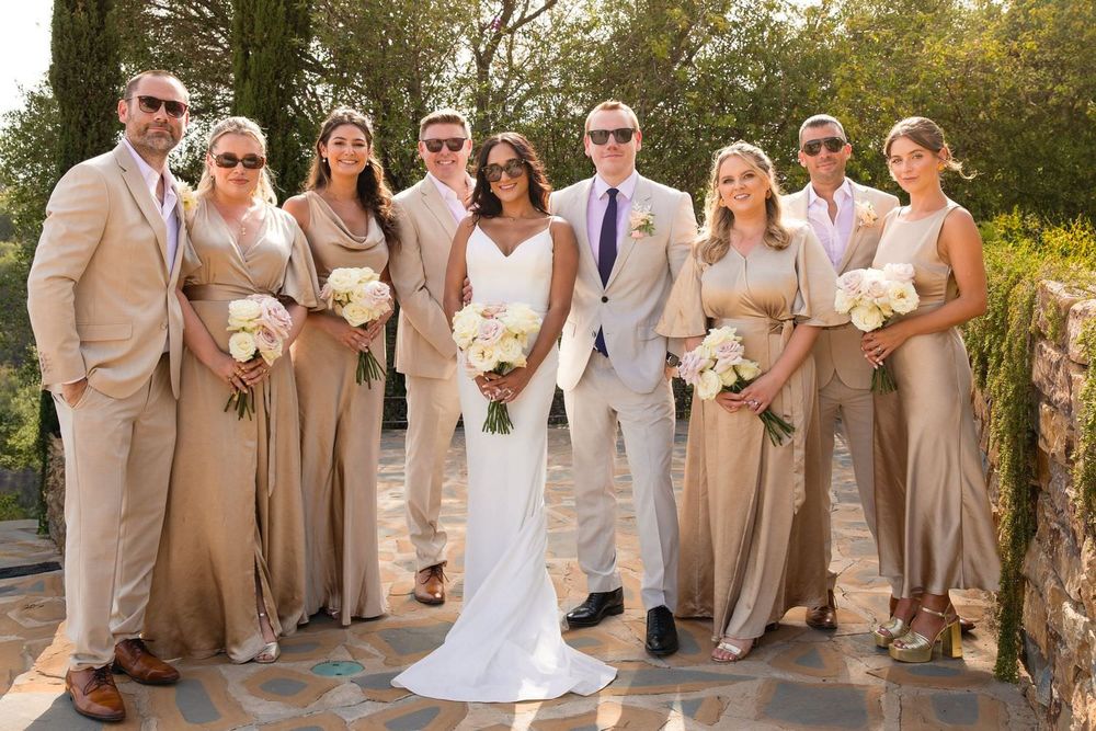 friends in a wedding