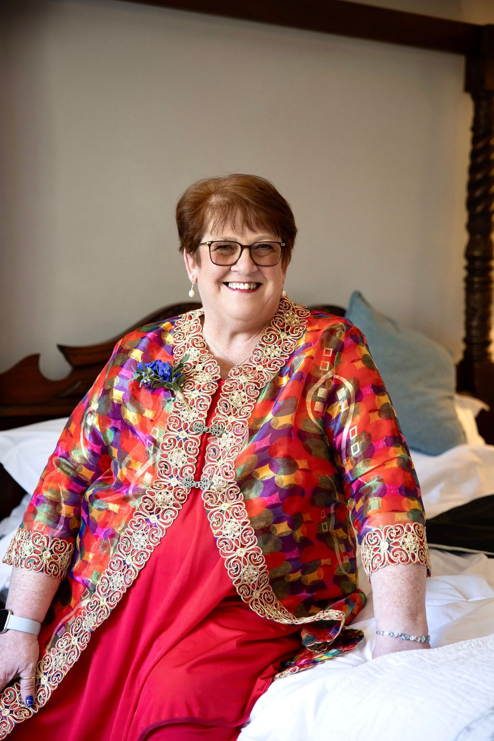 Photo of mother of the bride, Corsham, Wiltshire.