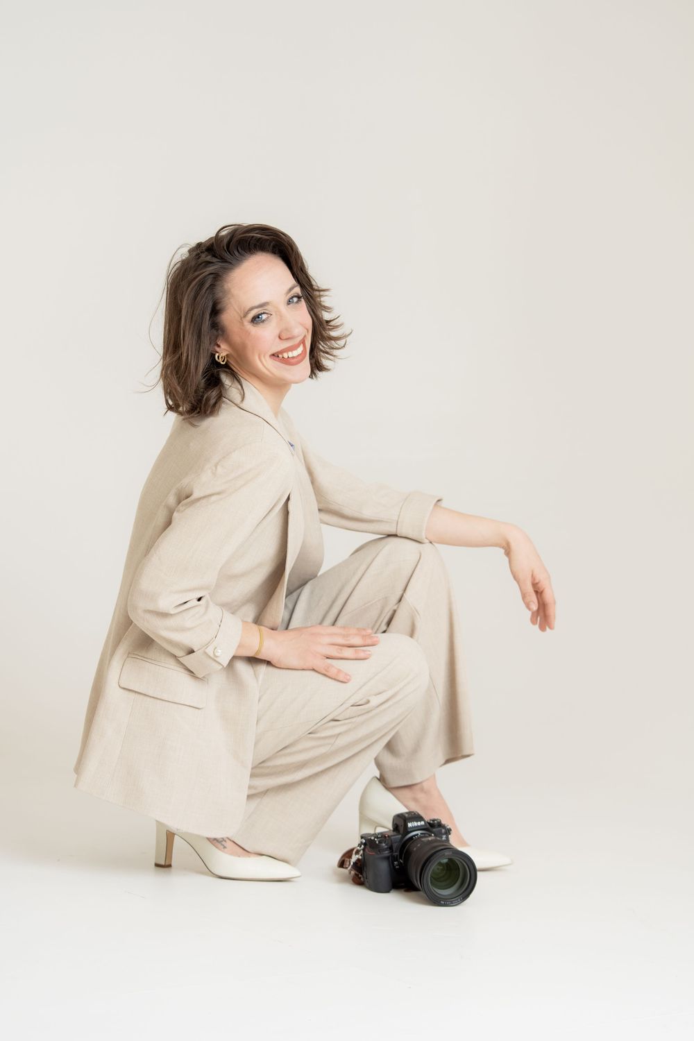 Alternate pose of a squat for a photographer commercial client in Ann Arbor
