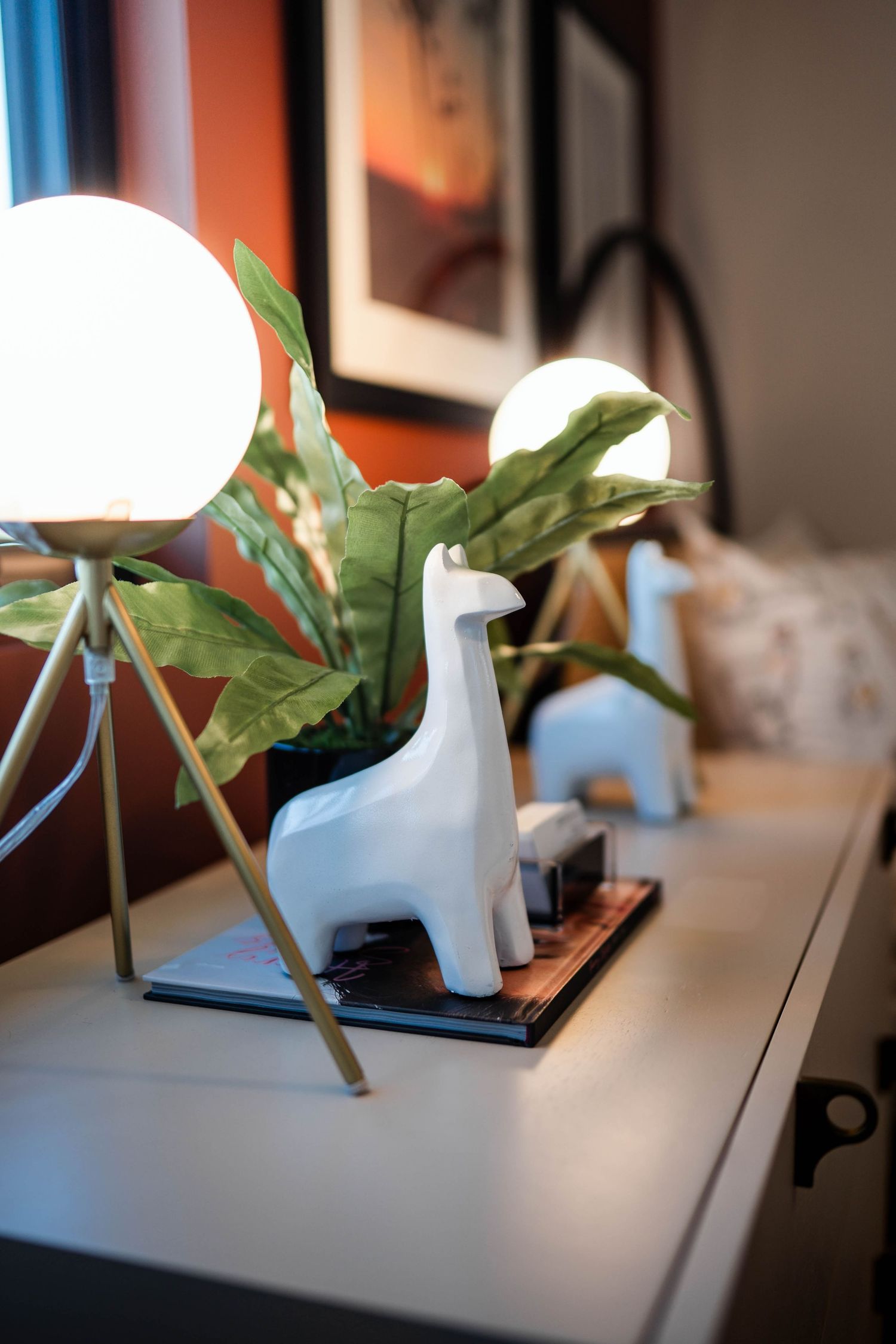 Interior detail real estate photography of decorations in Chesapeake