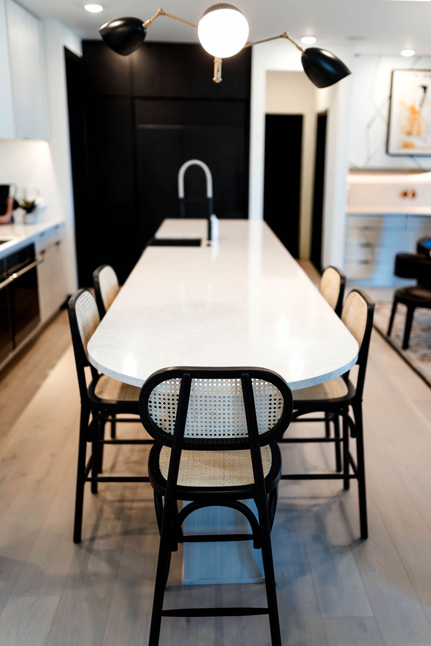 Luxury modern kitchen photographed for Chesapeake real estate listing