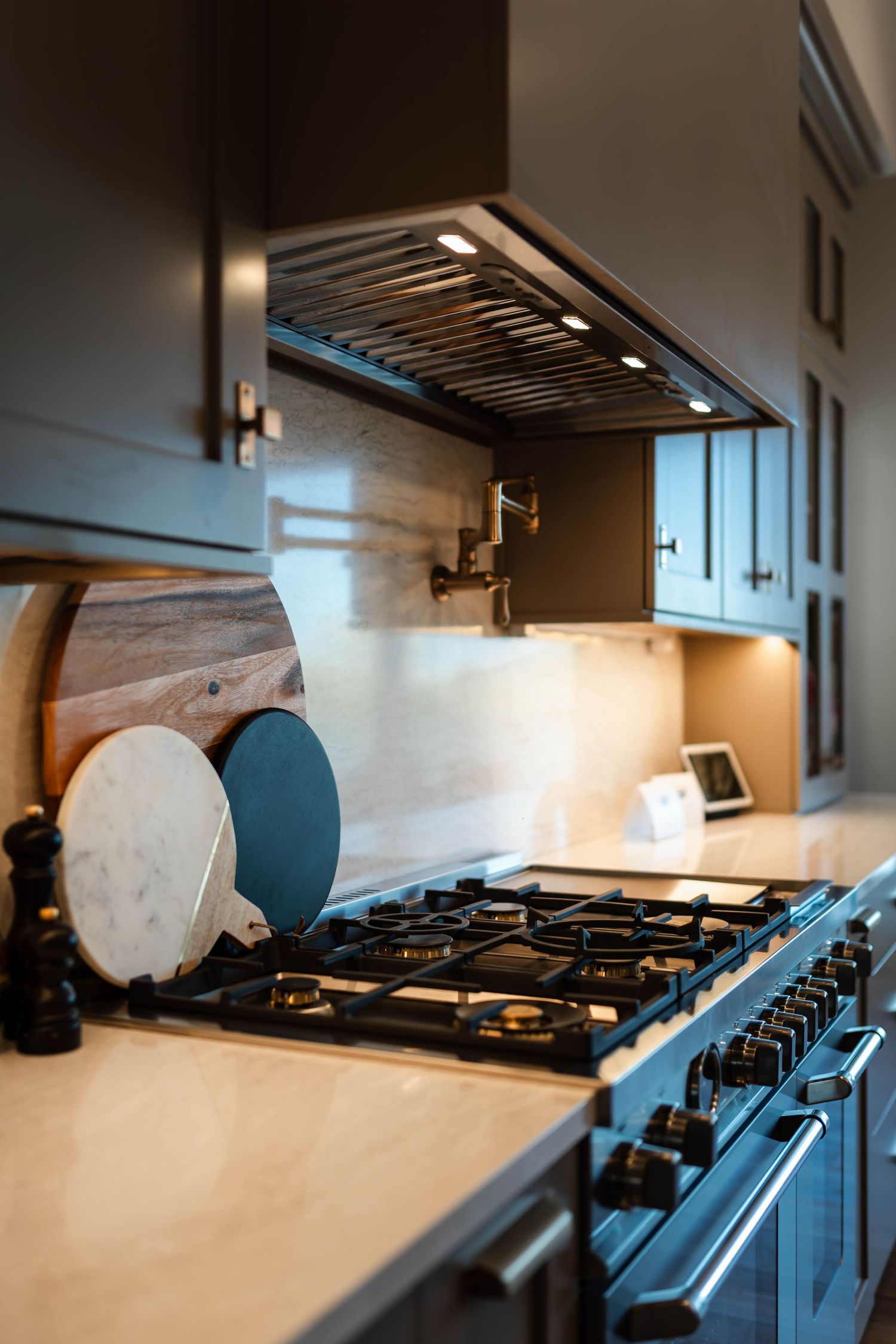 Luxury kitchen detail photographed for Chesapeake listing