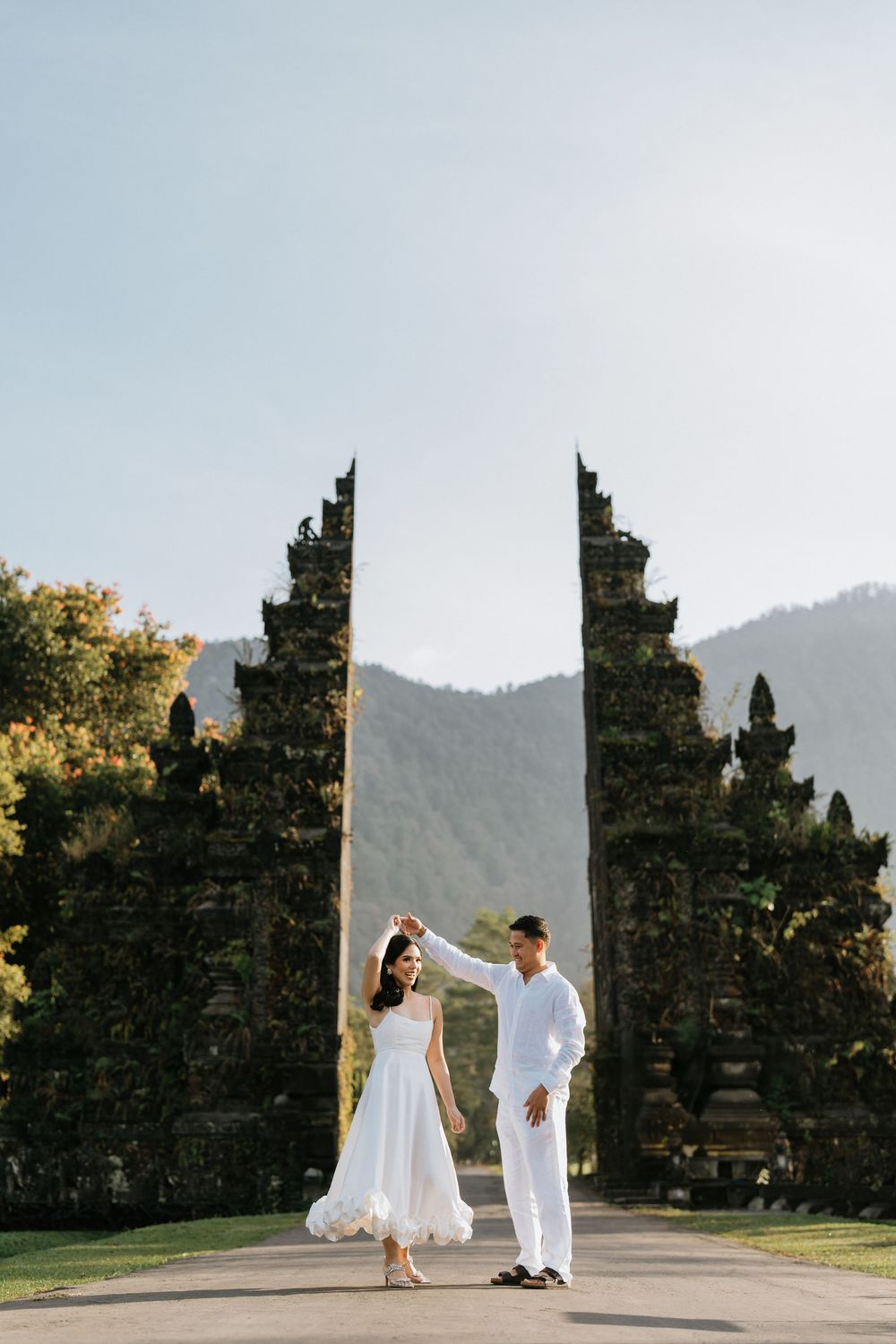 Professional couple photography services at Handara Gate Bali.