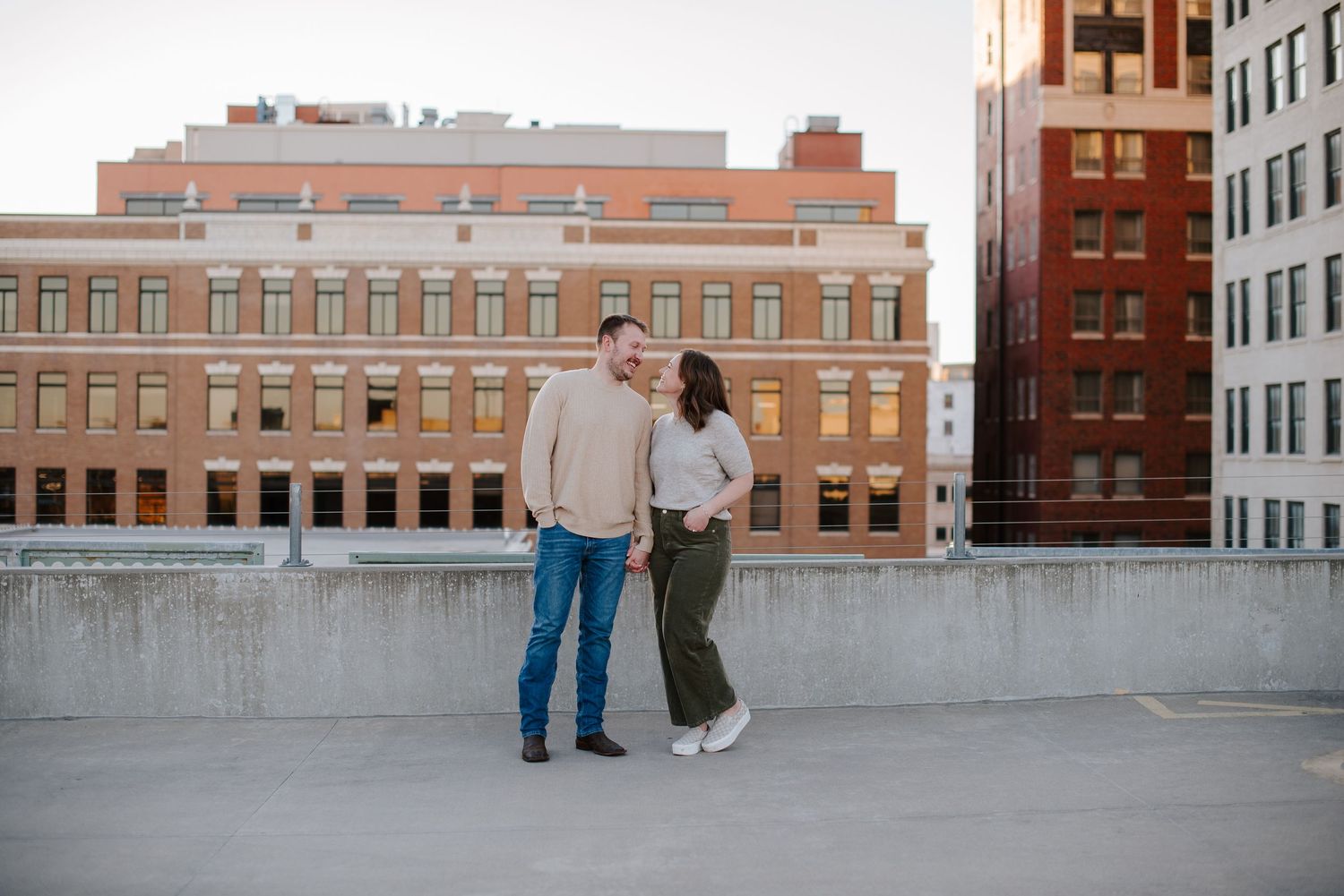 Downtown city engagement session in Wichita, KS - engagement pictures by Jessica Nadine Photography