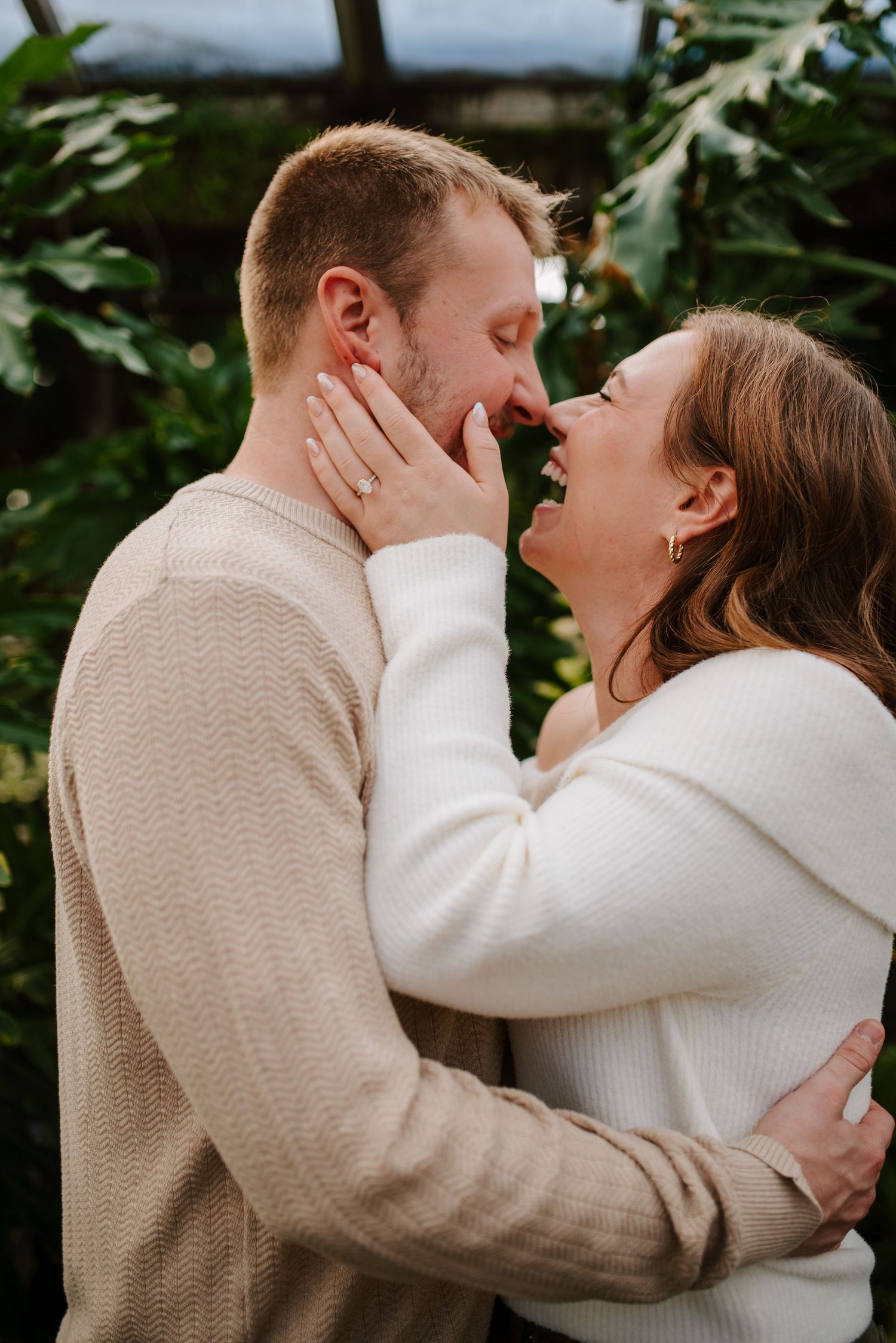 Greenhouse engagement session in Wichita, KS - Plant Kingdom engagement pictures by Jessica Nadine Photography