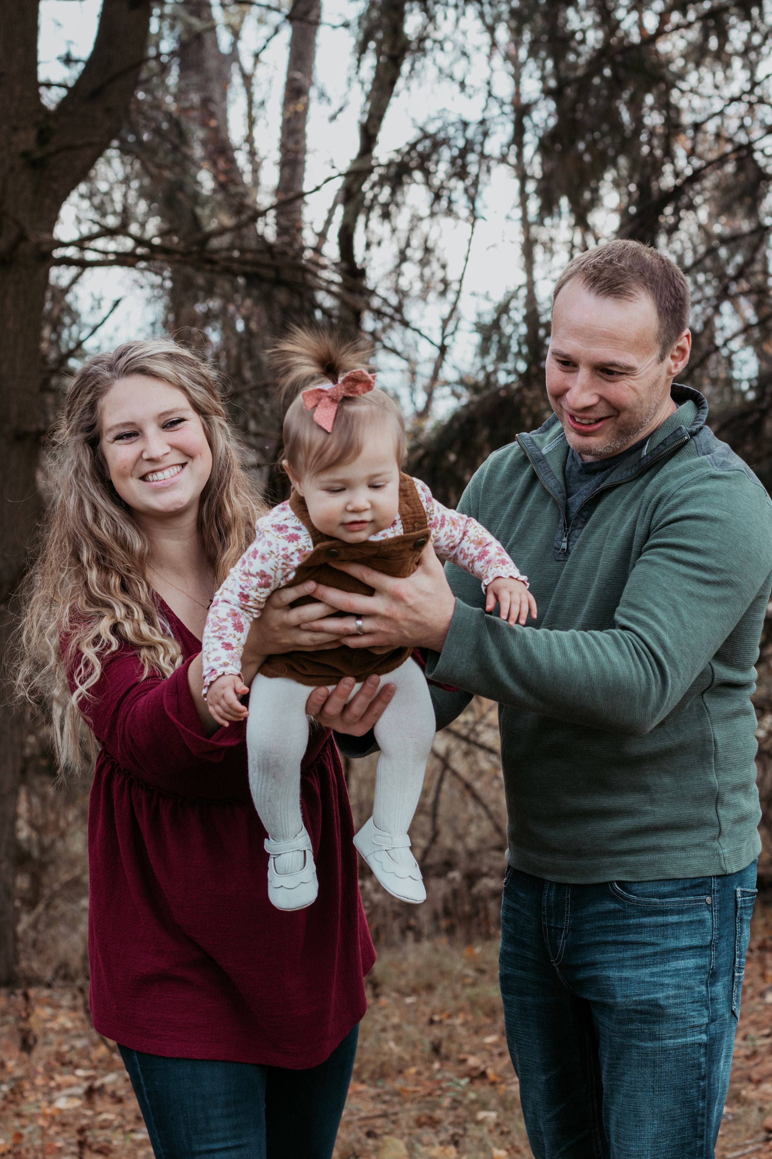 Series of candid family interactions showing love and laughter outdoors.