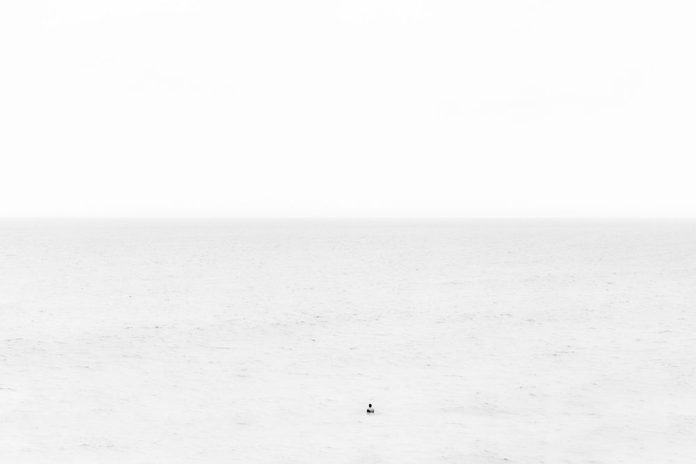 Tamarama black and white seascape