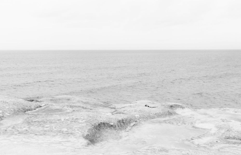 Tamarama black and white seascape