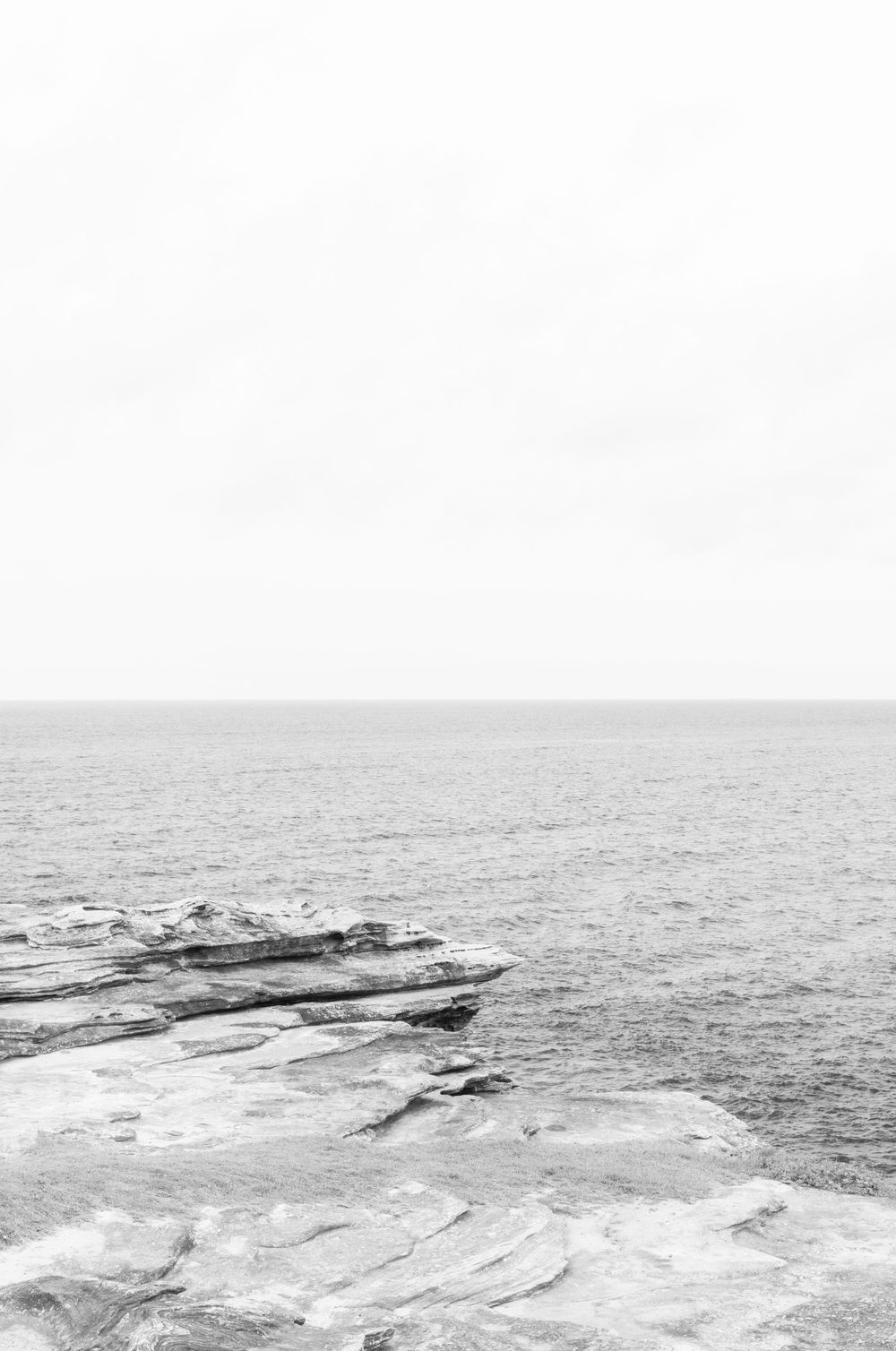 Tamarama black and white seascape