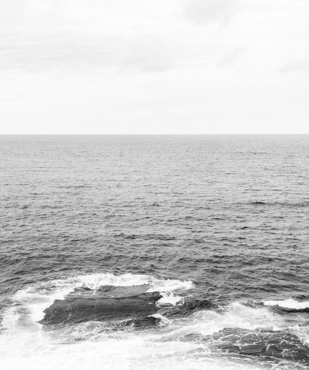 Tamarama black and white seascape