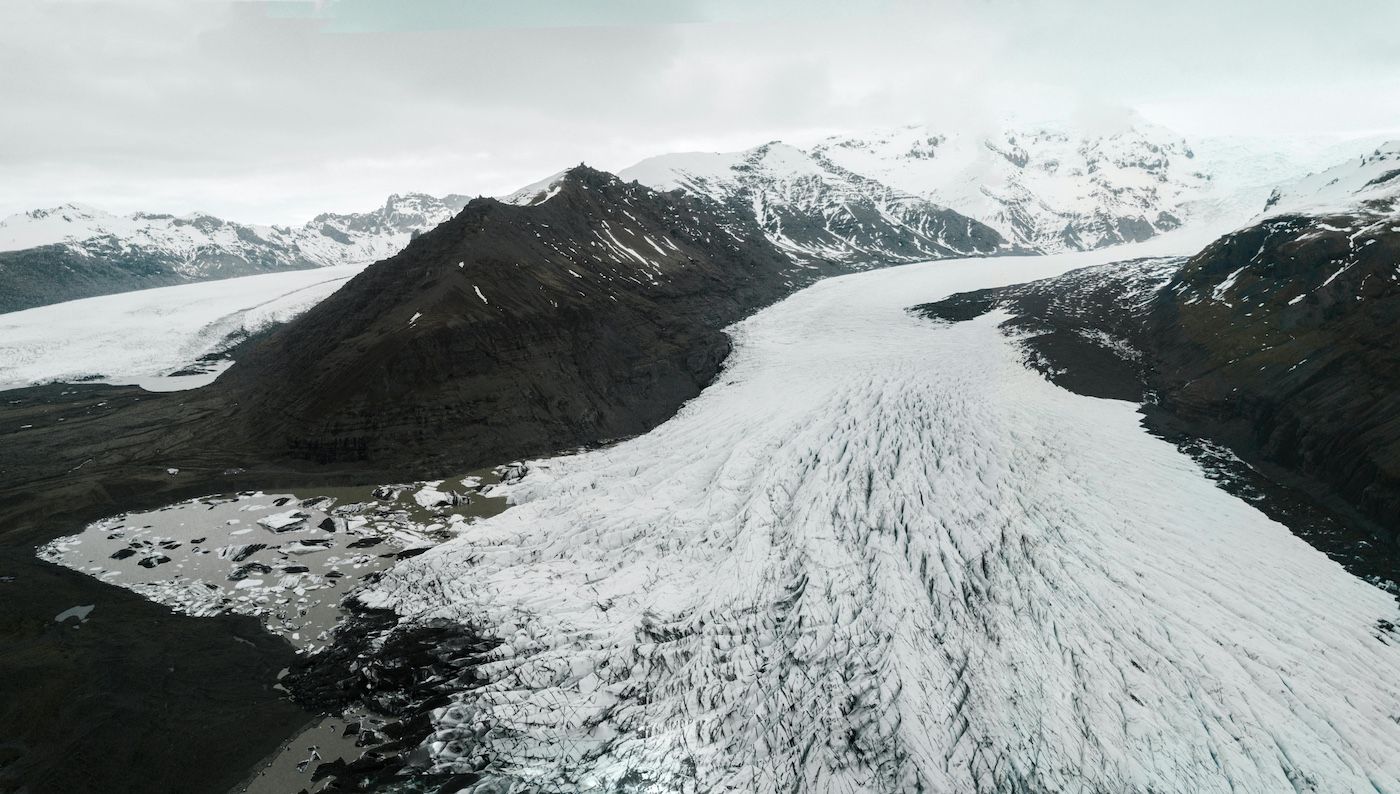 glacier from above