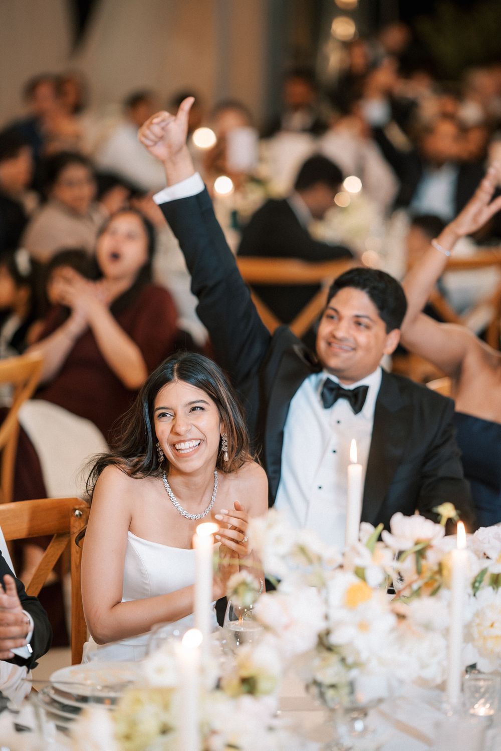 Emotional wedding speeches at Palácio do Correio-Mor during luxury Indian wedding in Portugal, captured by a lisbon wedding photographer
