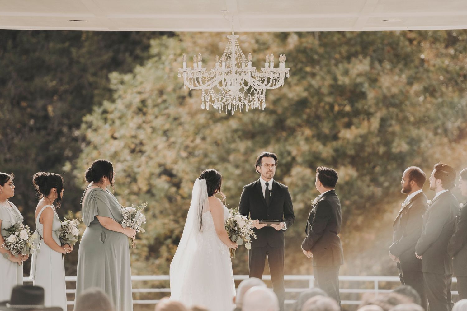 Wedding ring exchange captured during ceremony
