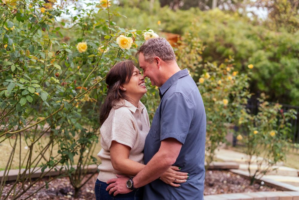 Photoshoot at Washington Oaks Gardens State Park Palm Coast Florida. Couples photography in the rose garden.