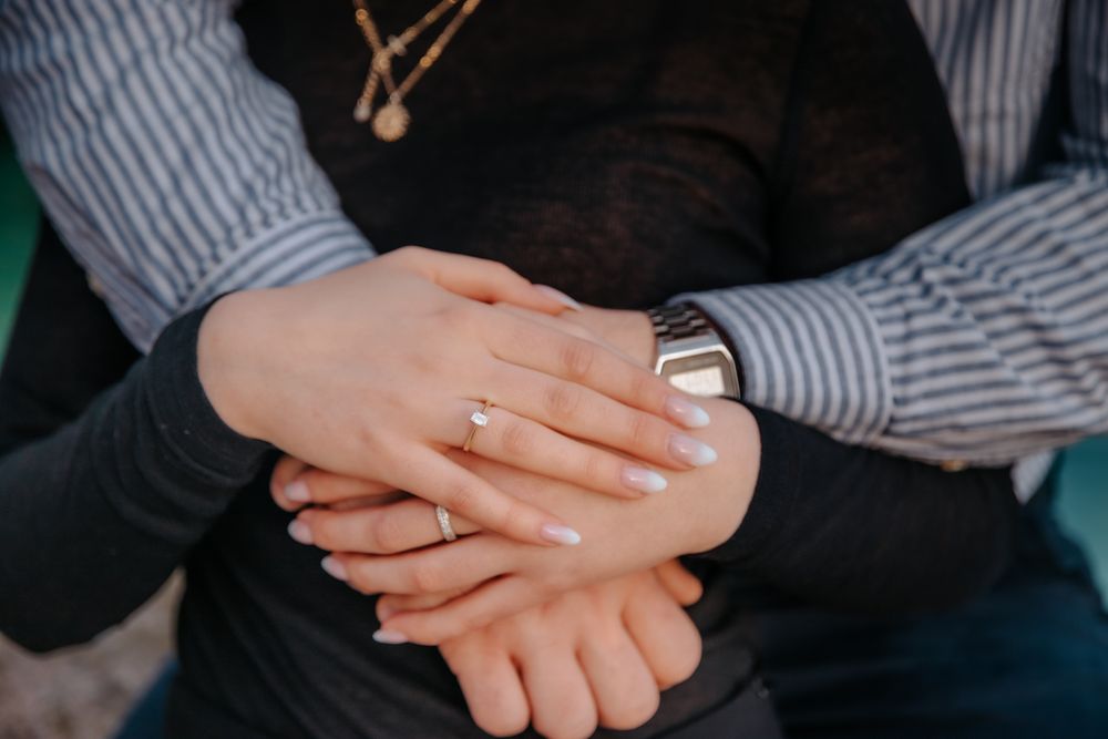 Joyful laughter after engagement Barcelona park Surprise proposal Barcelona BarcelonaLoversPH
