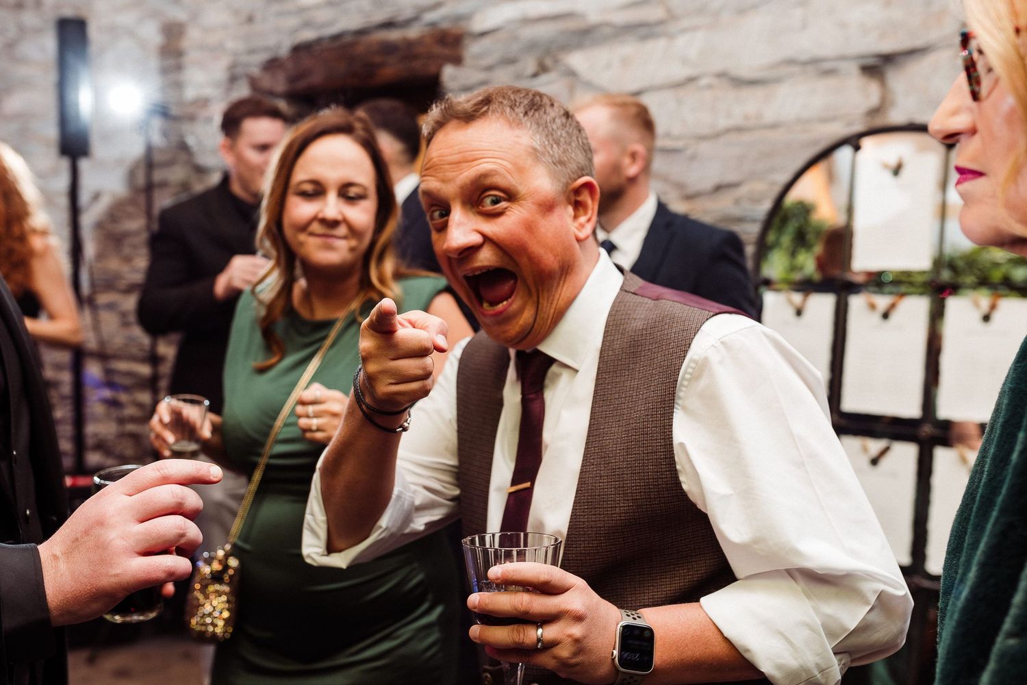 A candid reception moment