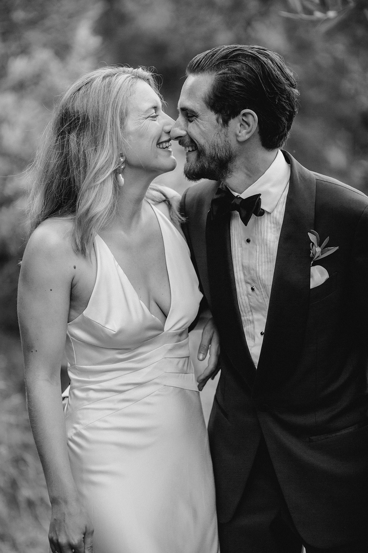 Bride and groom portrait during a destination wedding on the French Riviera