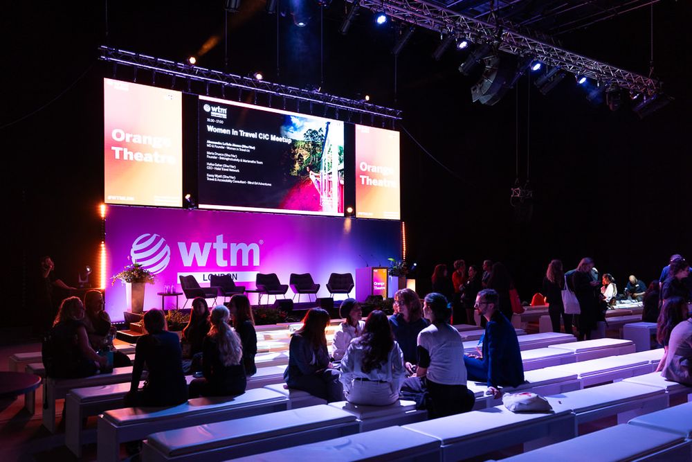 Conference attendees at the 2025 WTM in the ExCel, London. Shot by Lee Charlton Photography.