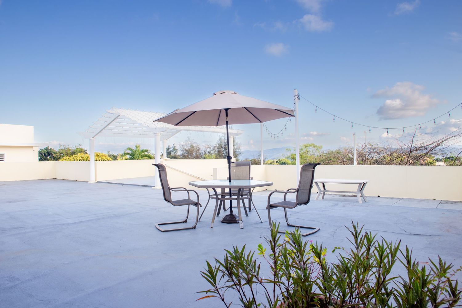 Real estate photo. Short-term rental in Aguas Buenas, Puerto Rico. Patio area.