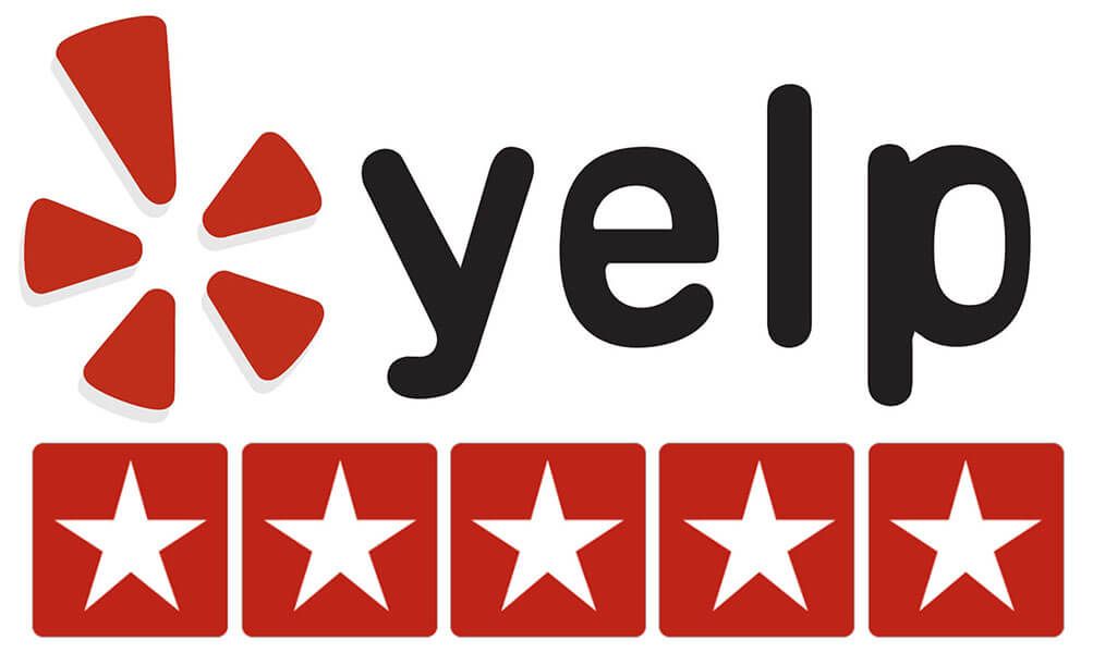 Collection of review platform logos including Yelp and other rating websites.