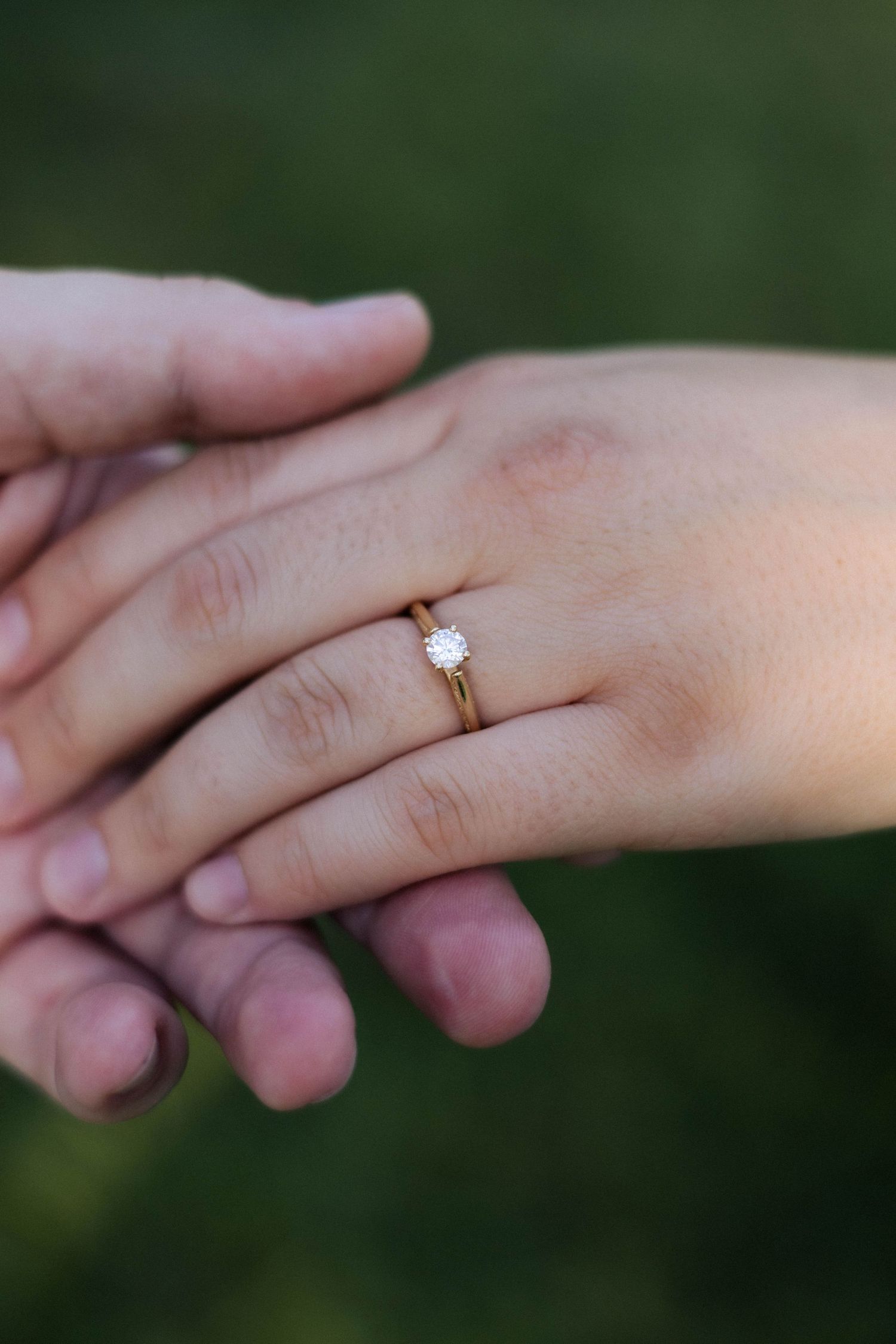 Summer outdoor golden hour engagement photos in Funks Grove, Illinois