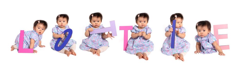 Our iconic "name" photo makes for great nursery decor! Personalized and fun, I make each letter in a color theme of your choice!