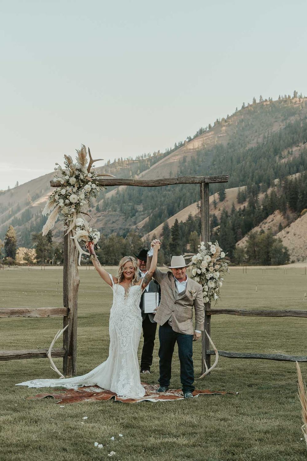 Heartfelt ceremony moments at Cody and Jessica's wedding in Naches, WA. Captured by a Spokane wedding photographer
