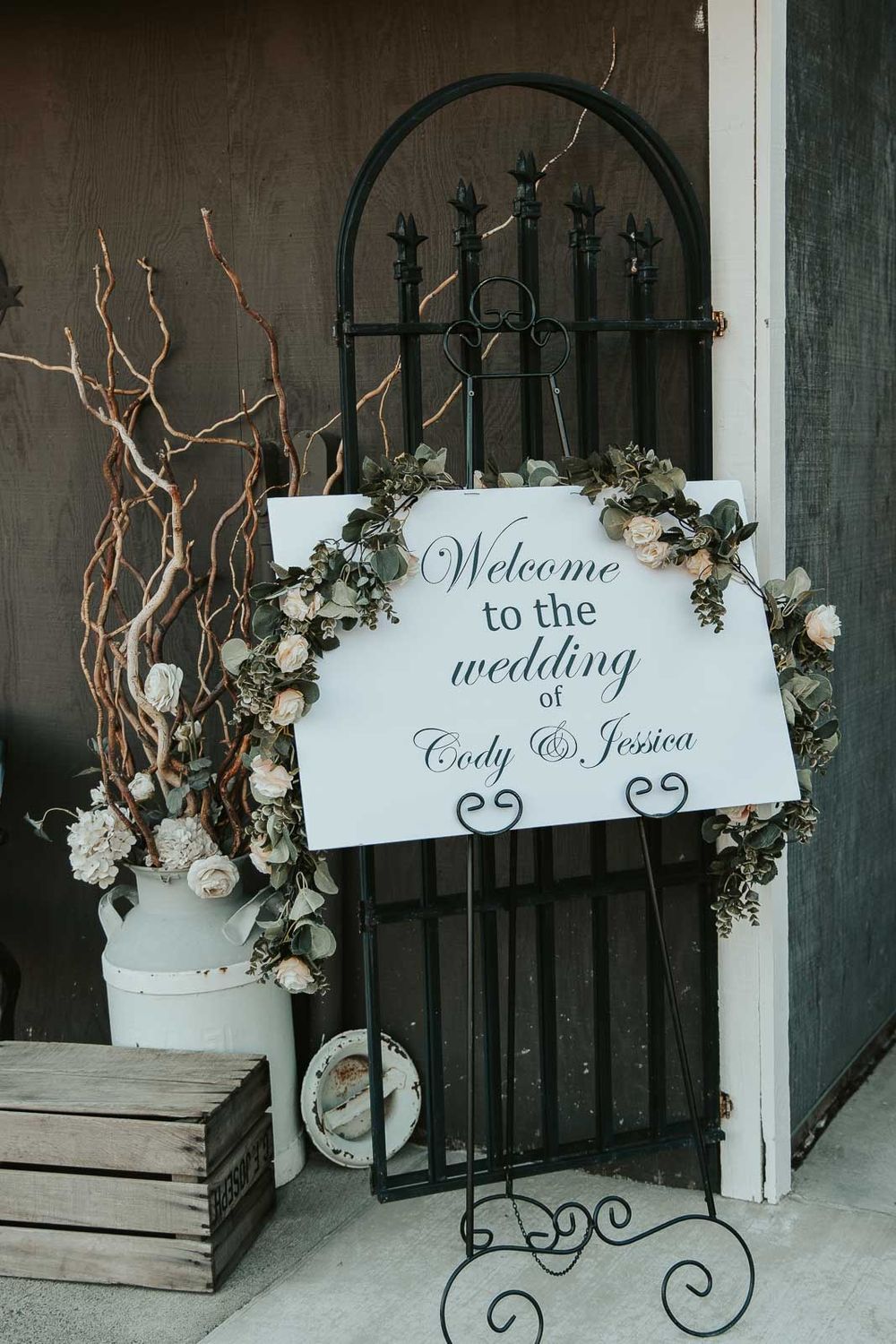 Stylish and rustic wedding elements that made Cody and Jessica’s big day unforgettable. Photographed by a Spokane wedding photographer