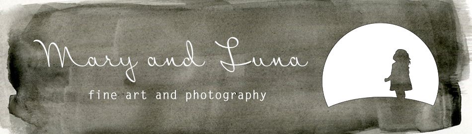 banner with logo of little girl and the moon. banner says "Mary and Luna fine art and photography"