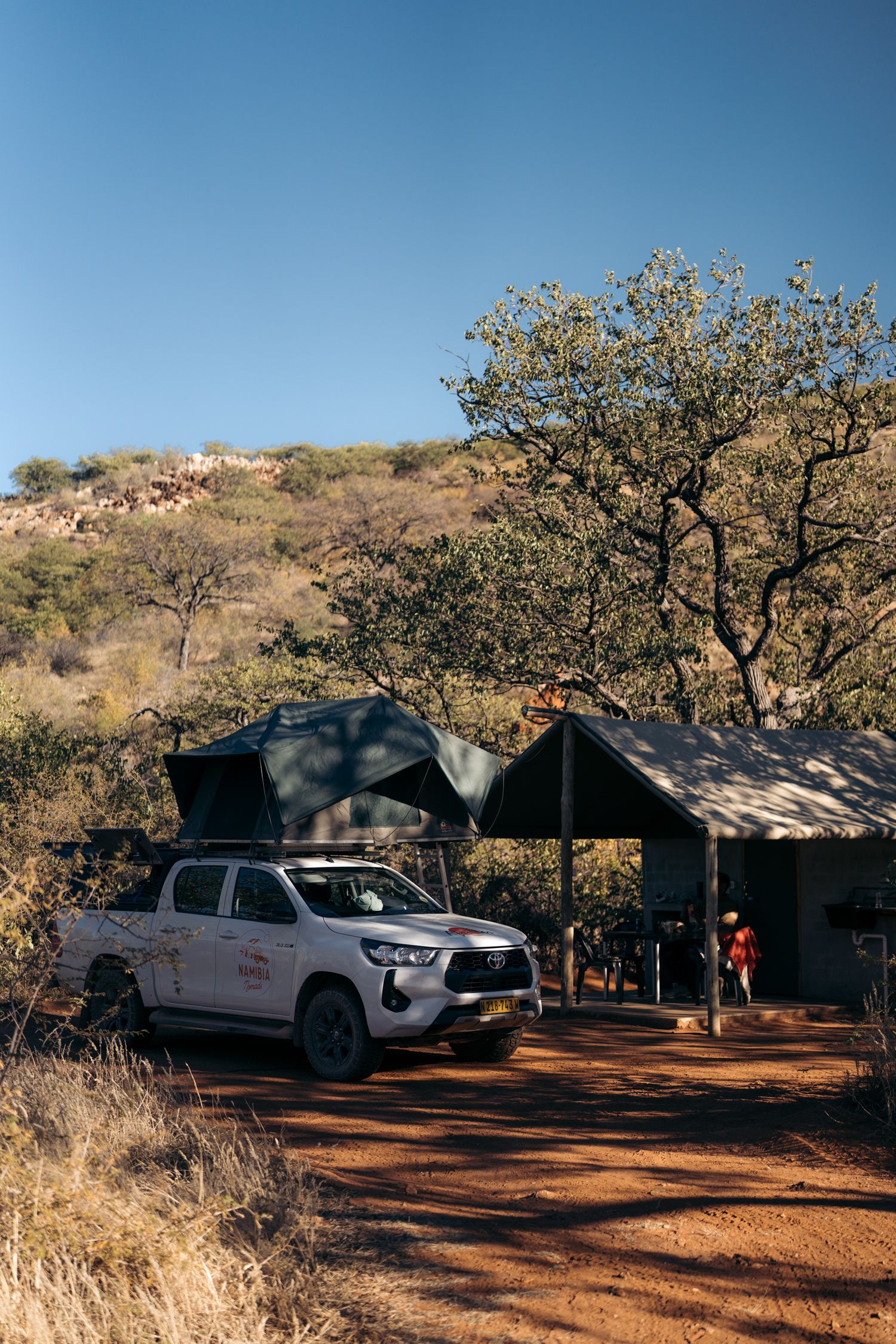 4x4 dans un camping namibie