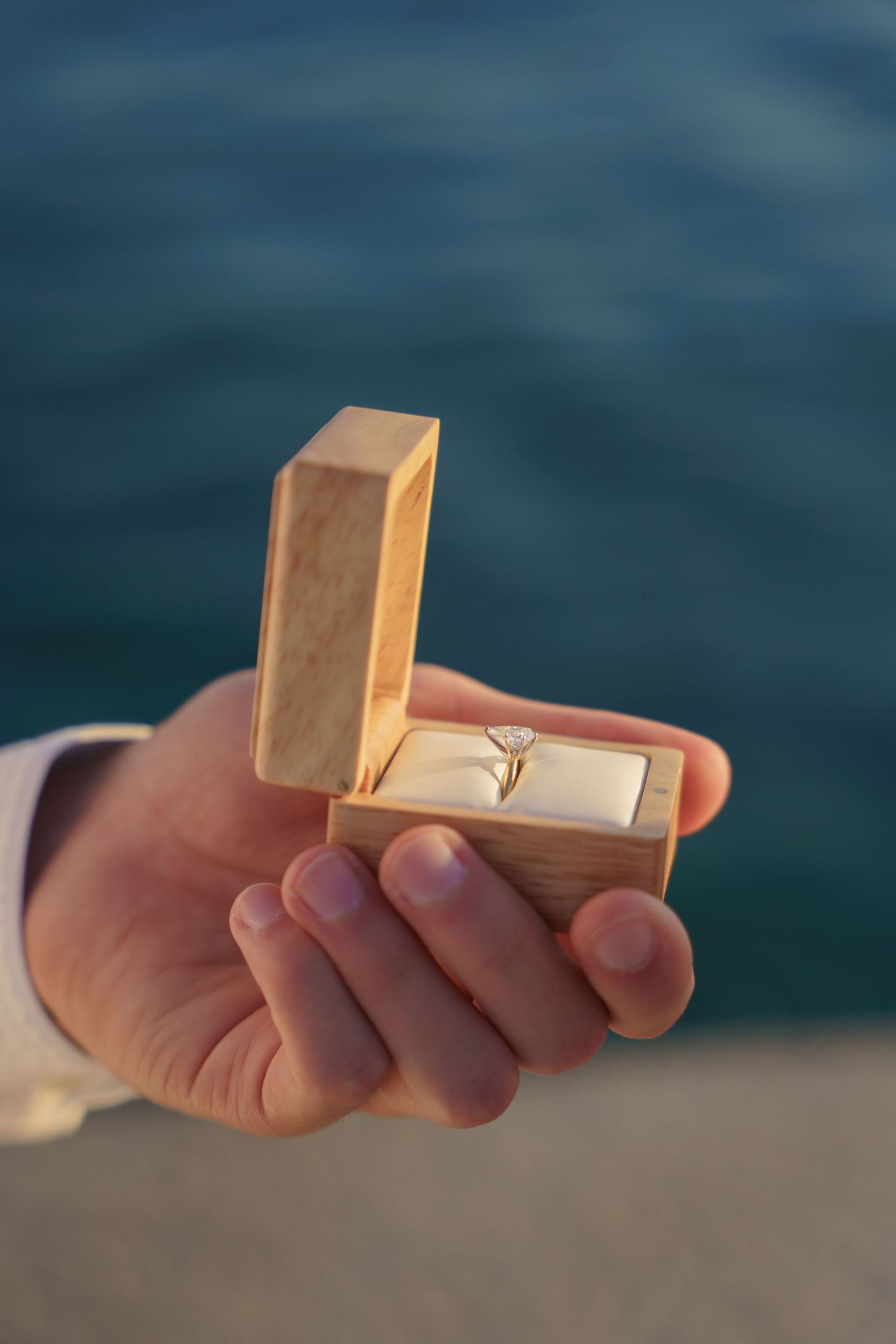 Surprise Proposal at pier at Podstrana Beach SPLIT
