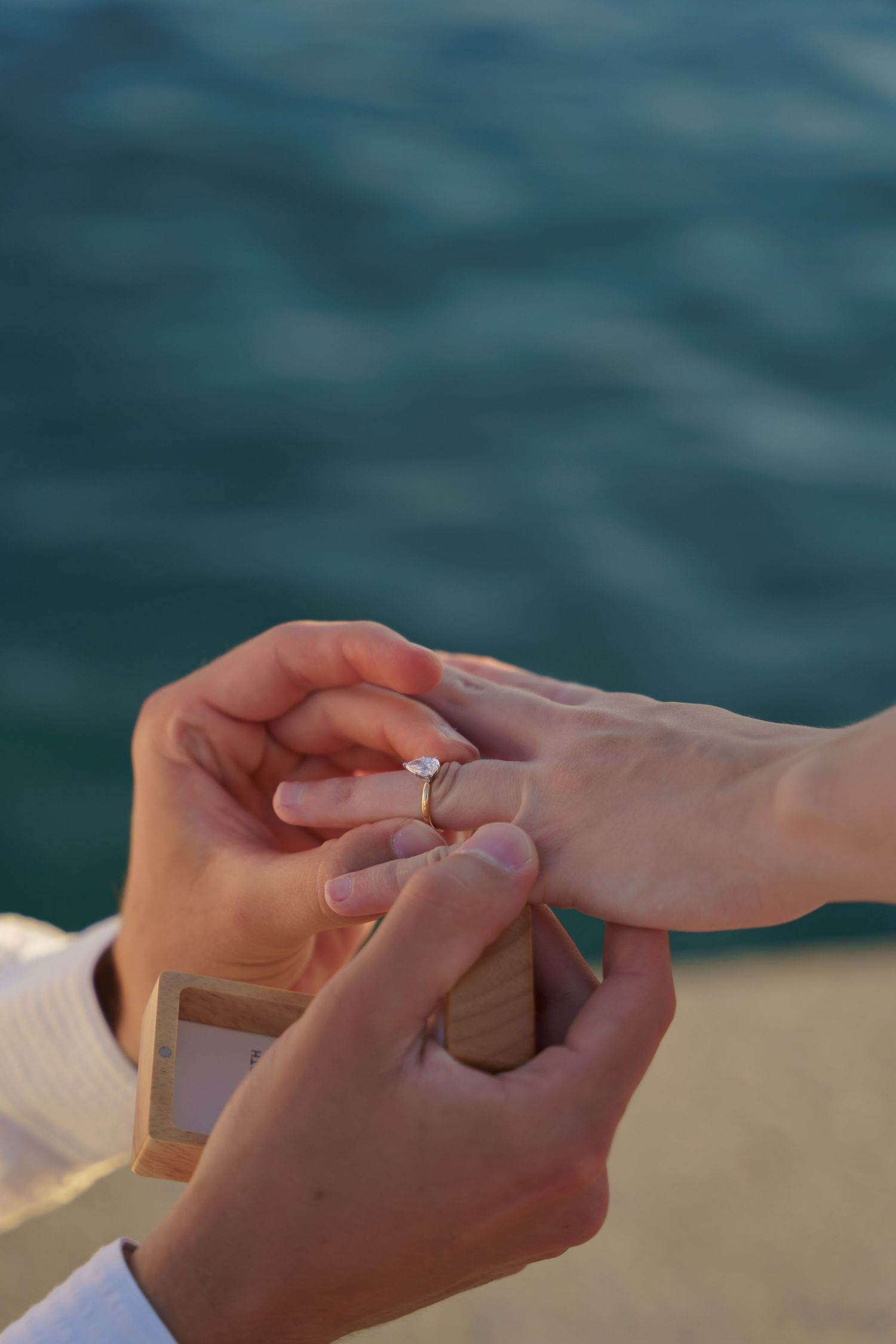 Surprise Proposal at pier at Podstrana Beach SPLIT