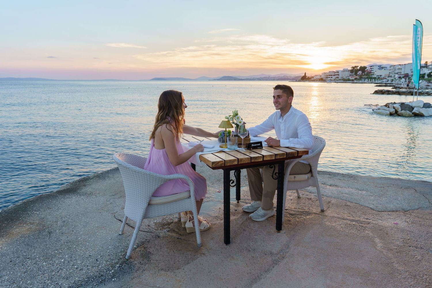 Surprise Proposal at pier at Podstrana Beach SPLIT