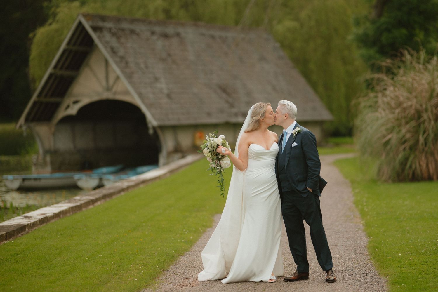 Wedding couple at Castle Leslie Estate in County Monaghan