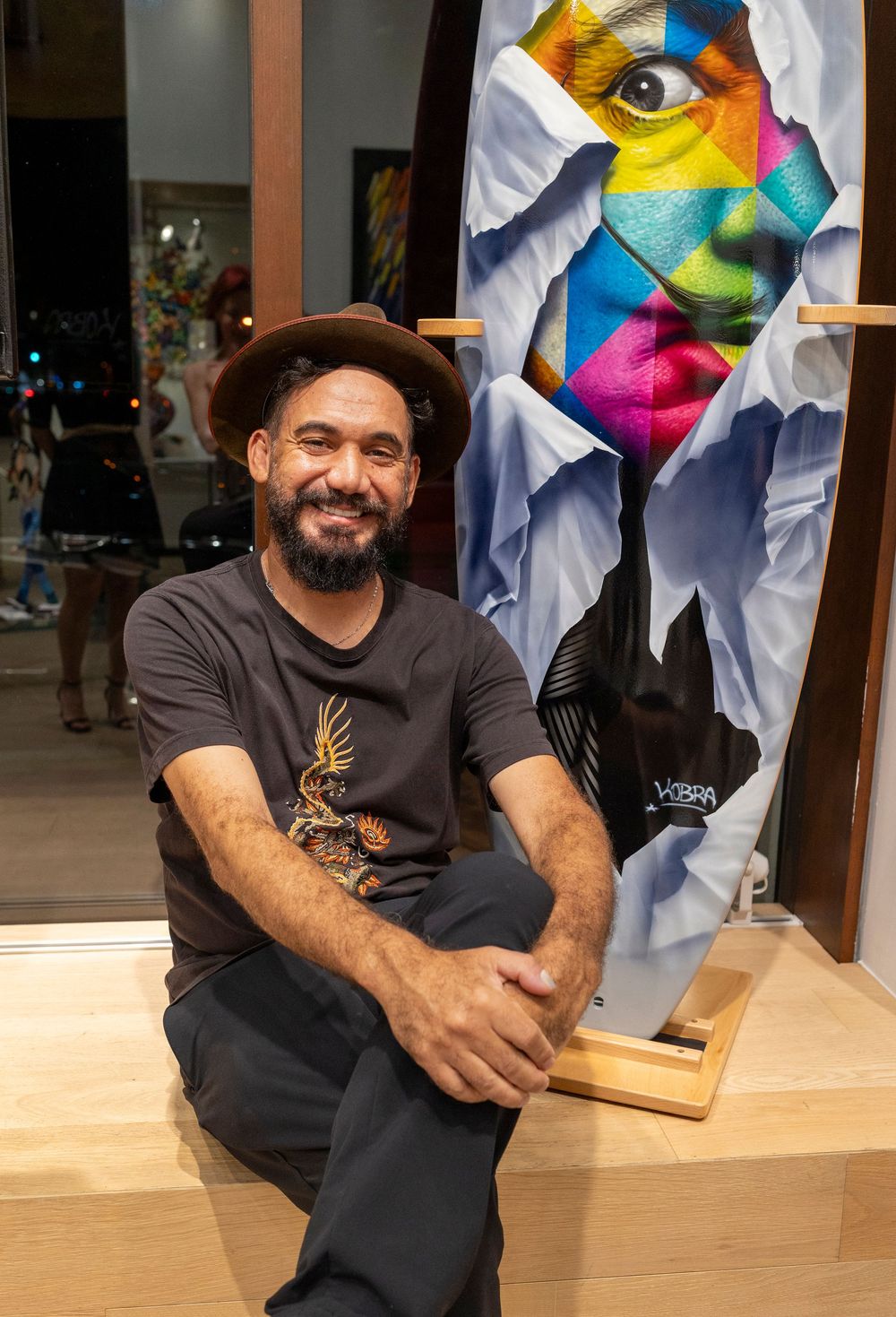 portrait of a man artist kobra modern art artist graffiti