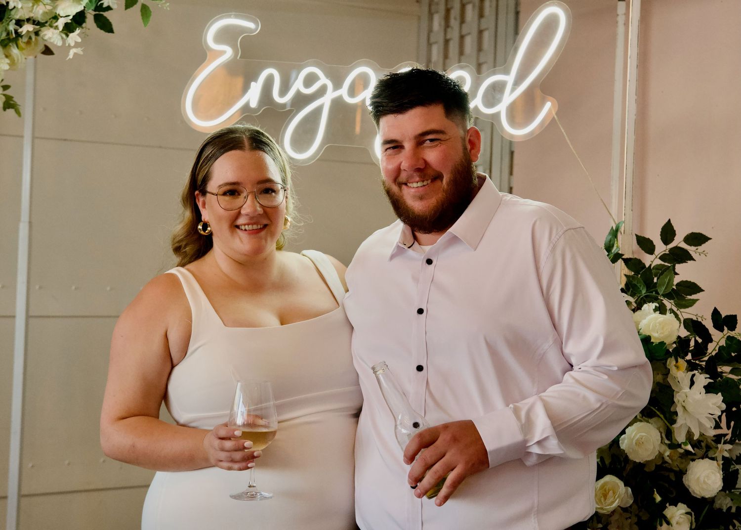The happy couple - engagement party