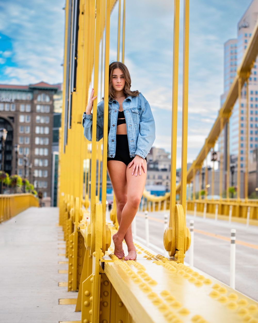 Dance portrait, Pittsburgh, bridge