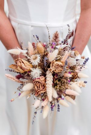 Colourful dried flowers - Lake District Wedding Photography