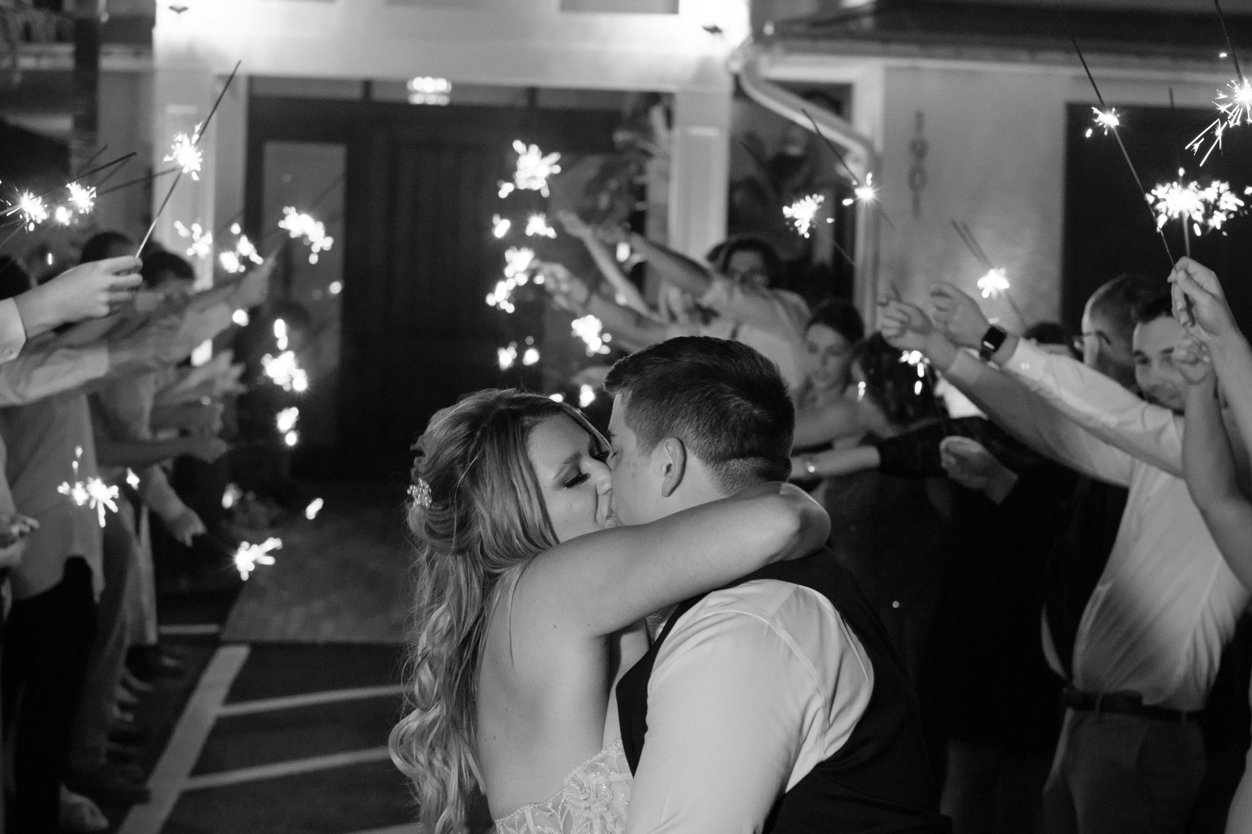Sparkler sendoff for a couple in Florida