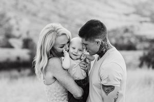 family photos at red rocks park in Morrison Colorado
