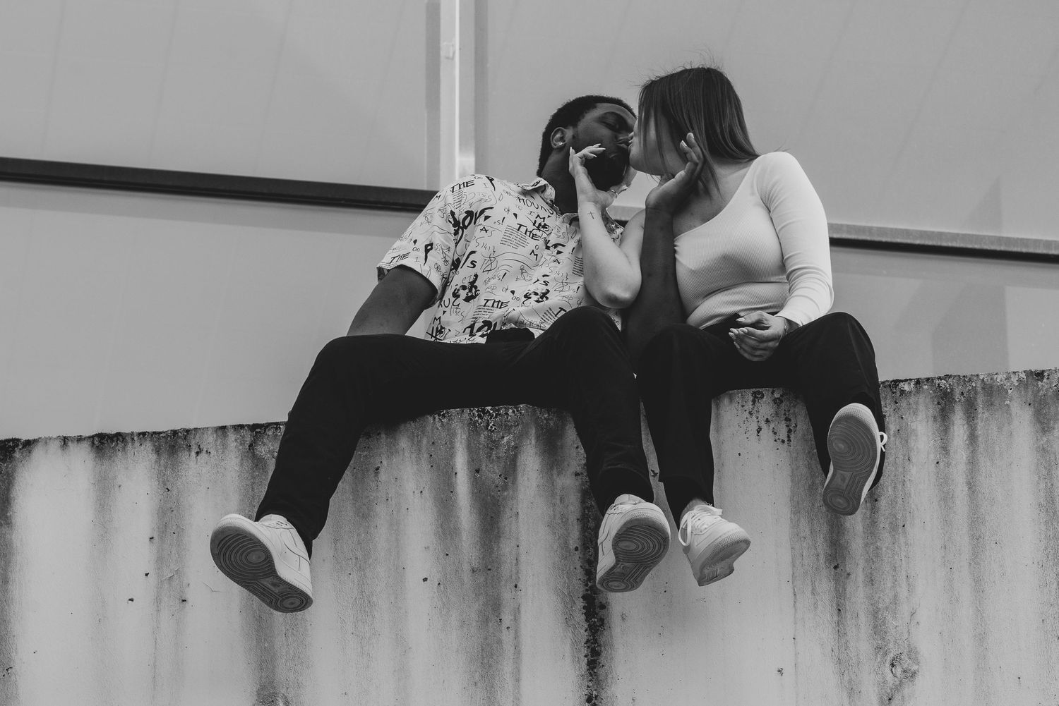 Couple mixte photo noir et blanc Limoges moderne à Ester Technopole Limoges
Photographe Estelle Lureau