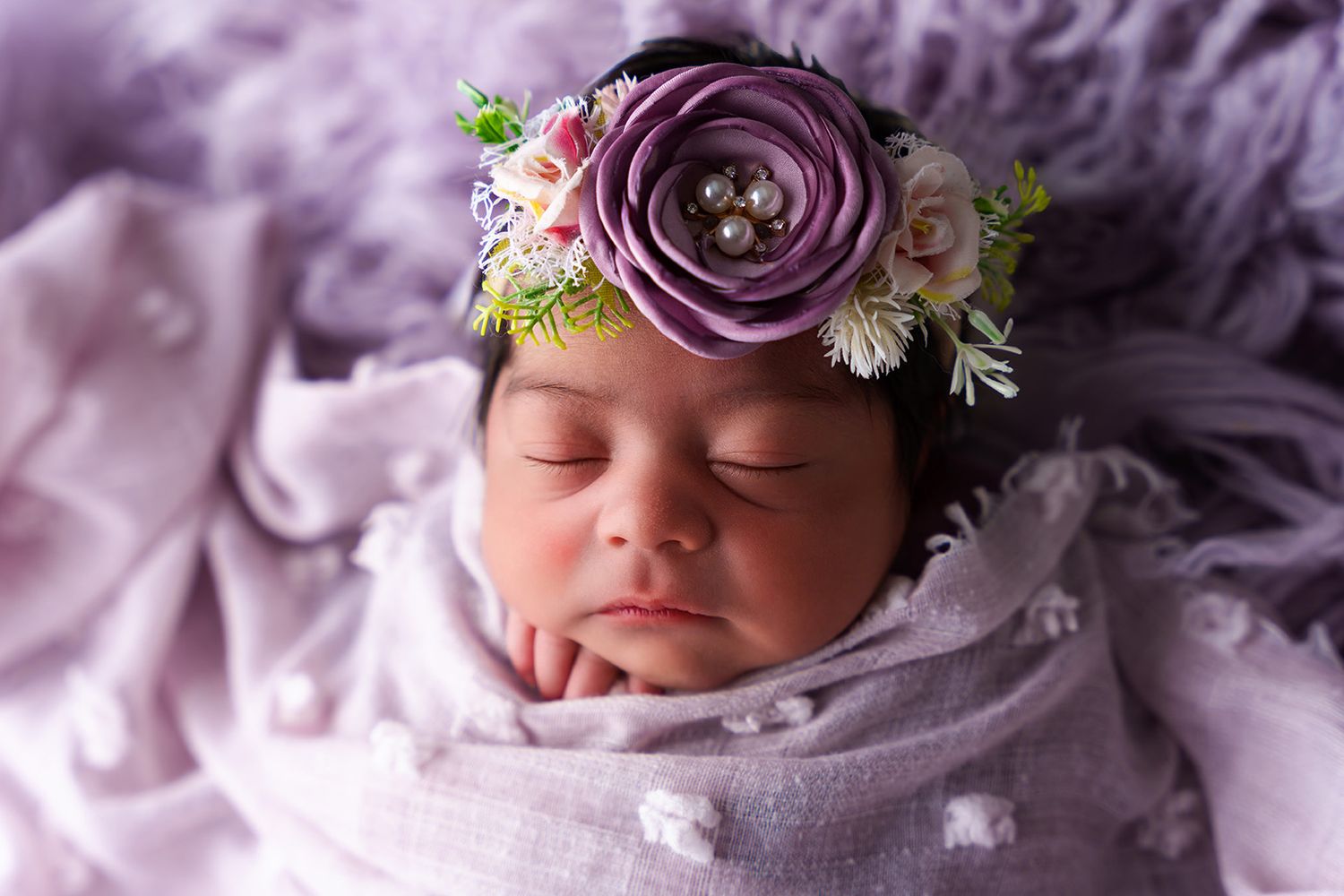 midland tx newborn photographer studio newborn photo session posed newborn wrapped newborn photo session