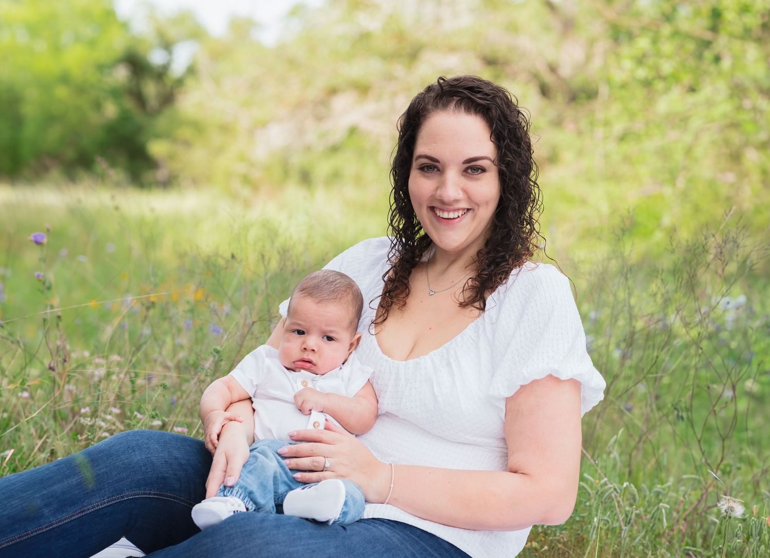 Mom and baby photo Family Bluebonnet Mini Session Brushy Creek Lake Park Cedar Park Texas