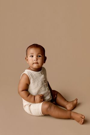 9 month old baby boy in studio in Marion Indiana with Tiffany Bergamino Photography