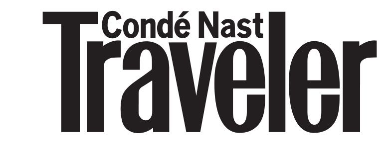 Black and white Conde Nast Traveler magazine logo on white background.