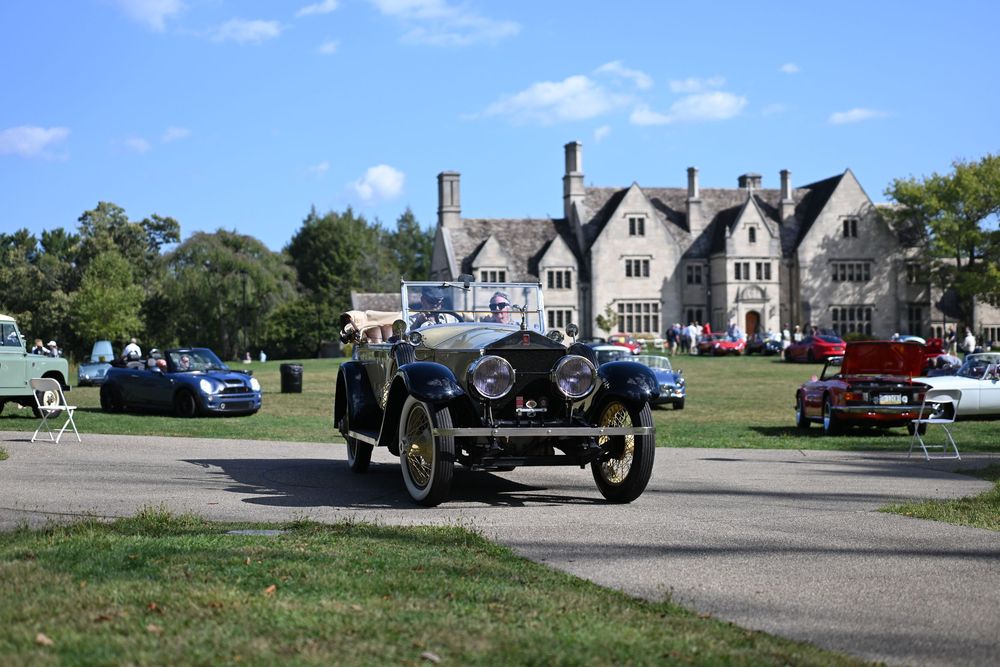 100+ year old rolls Royce at hardwood acres mansion park. British Car Day 2025.