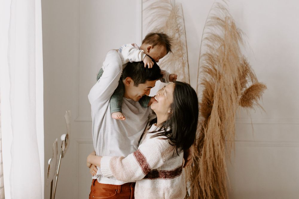 A family session in LOVT studio in liberty village.
