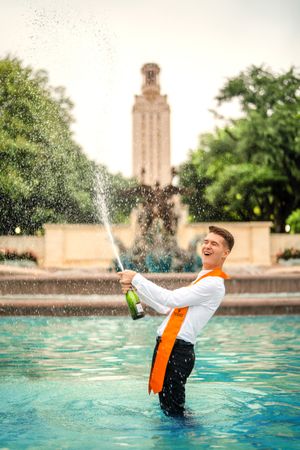 UT Austin graduate photography Champagne